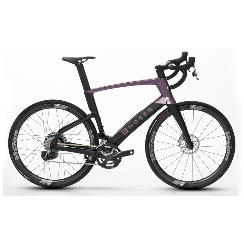 FMOSER E-Bike Rennvelo Rival Carbon iridescent black (2 Bikes in 1)