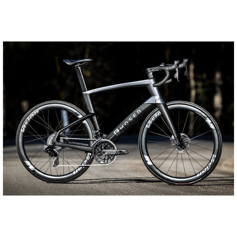 FMOSER E-Bike Rennvelo Rival Carbon silver black (2 Bikes in 1)
