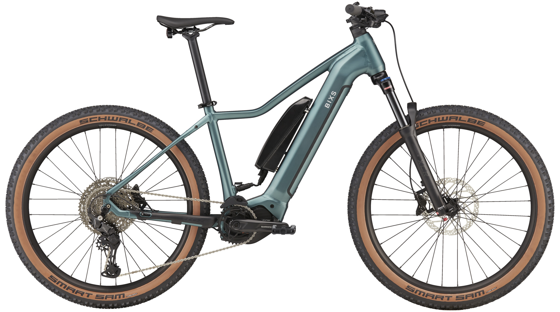 BiXS E-Bike SPLASH-E12 blaugrün matt RANGE EXTENDER möglich